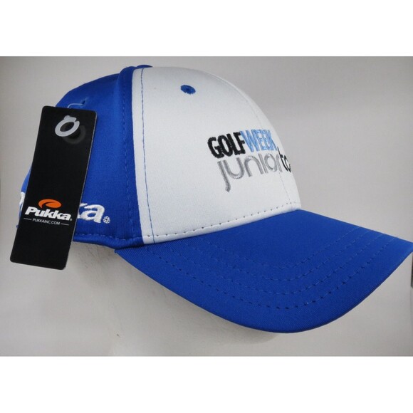 Pukka GolfWeek Junior Tour Hat NWT Bright Blue w/ Adjustable Back One Size - Picture 1 of 6